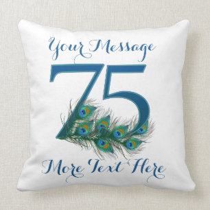 Personalised text classy 75th Birthday 75 Pillows