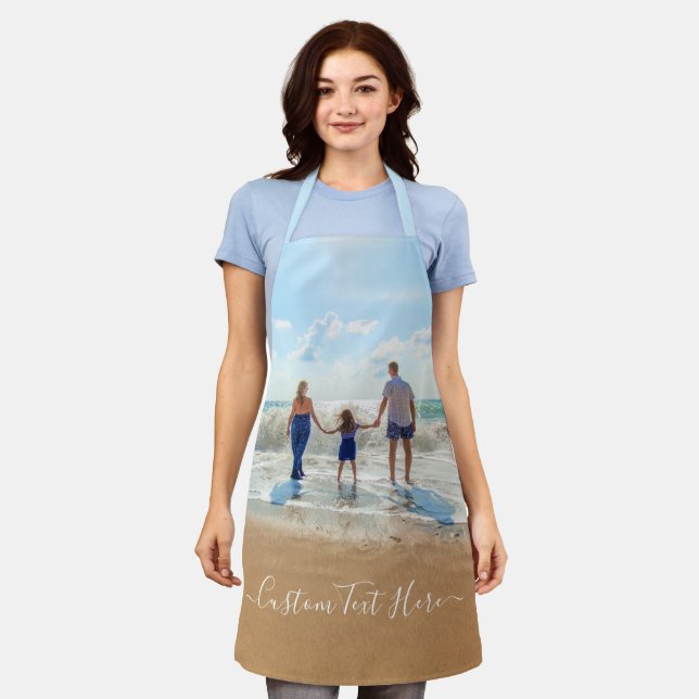 Personalised Text Custom Photo Apron (Worn)