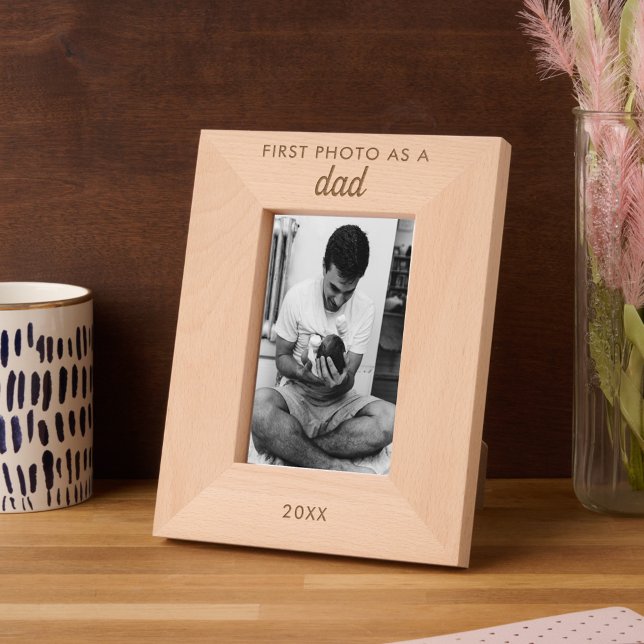 Personalised Text Engraved First New Dad Photo Etched Frames (Personalized Text Engraved First New Dad Photo)