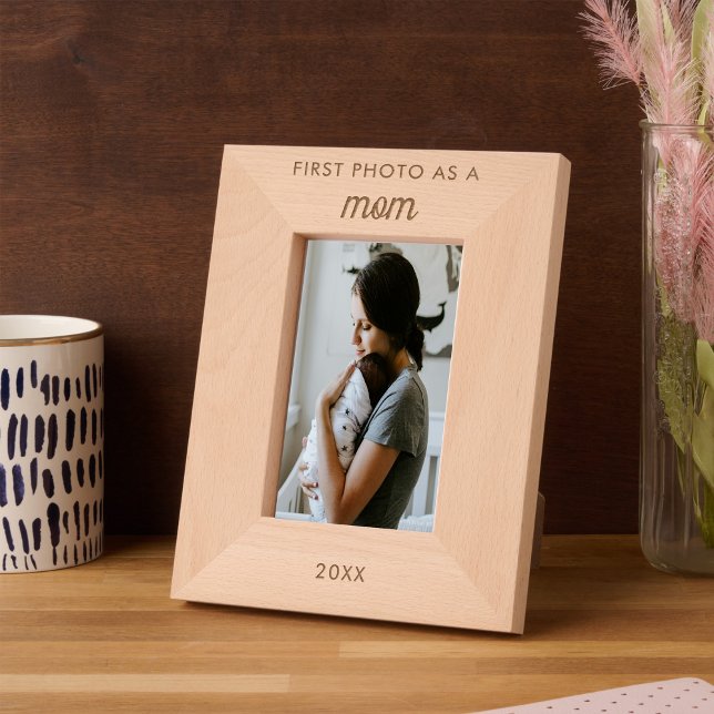Personalised Text Engraved First New Mum Photo Etched Frames (Personalized Text Engraved First New Mom Photo)
