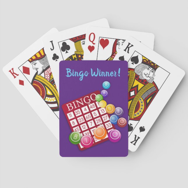 Personalised Text Fun Bingo Players Custom Playing Cards (Back)