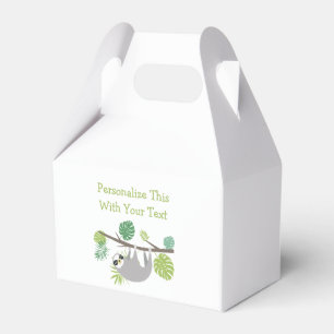 Personalised Text Fun Hanging Sloth Favour Box