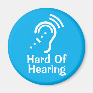 Personalised Text Hard Of Hearing Magnet