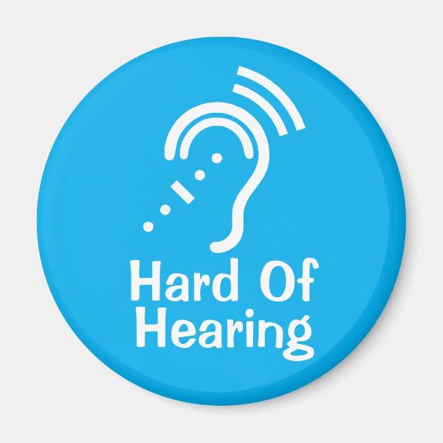 Personalised Text Hard Of Hearing Magnet (Front)