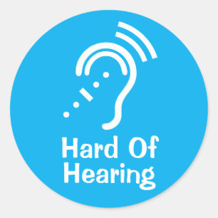 Personalised Text Hard Of Hearing Sticker