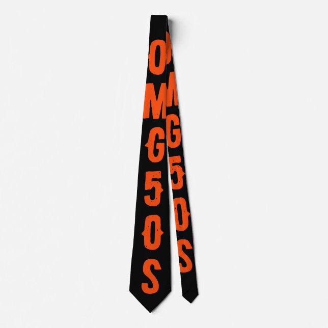 Personalised text in orange Beautiful colour Black Tie (Front)