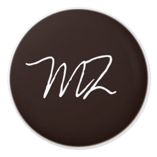 Personalised Text on Dark Chocolate Ceramic Knob