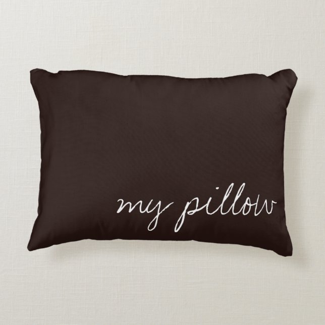 Personalised Text on Dark Chocolate Decorative Cushion (Back)