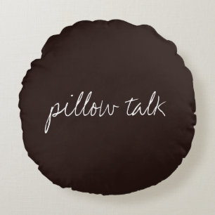 Personalised Text on Dark Chocolate Round Cushion
