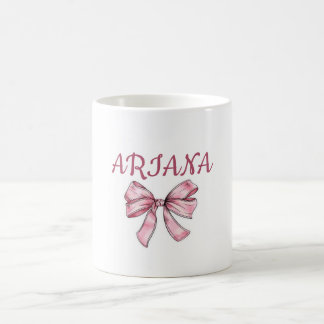 Personalised  text Pink Bow Mug 