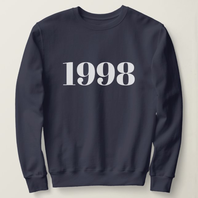 Personalised Text Simple Modern Minimal Your Year Sweatshirt (Design Front)