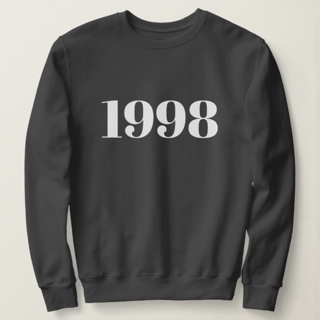 Personalised Text Simple Modern Minimal Your Year Sweatshirt (Design Front)
