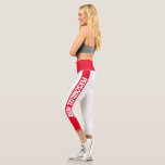 Personalised Text Striped Capri Leggings<br><div class="desc">Add your own text to these easy to personalise capri leggings from Ricaso</div>