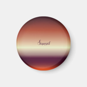 Personalised Text Sunset Purple & Red Magnet