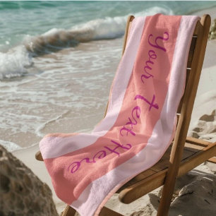 Personalised Text Towel for Summer Fun