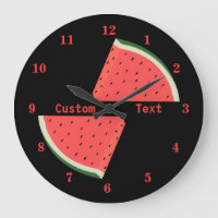 Personalised Text Wall Clock with Watermelon