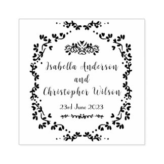 Personalised Texts Romantic Wood Art Stamp