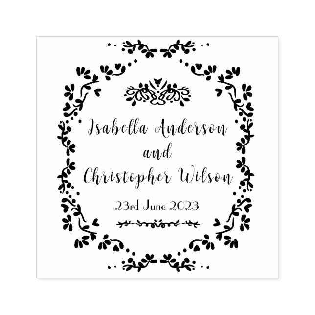 Personalised Texts  Romantic Wood Art Stamp (Imprint)