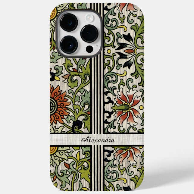 Personalised Texture Background Damask Case-Mate iPhone Case (Back)