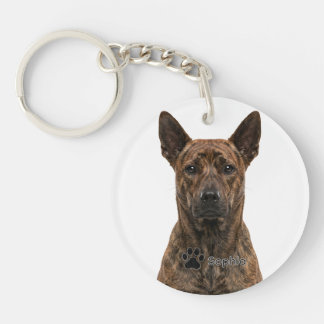 Personalised Thai Ridgeback Brindle Dog Keychains