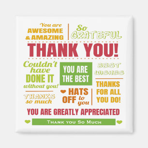 Personalised Thank You Appreciation Magnet