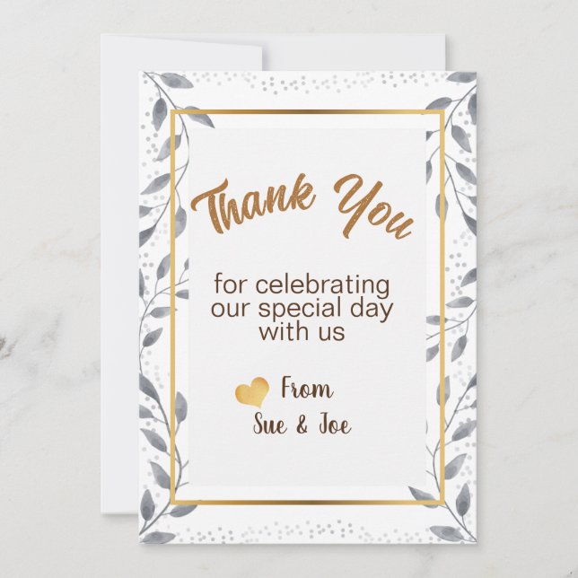 Personalised Thank You Card Greetings (Front)