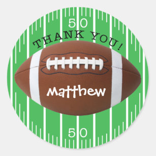 Personalised Thank You Football Sticker