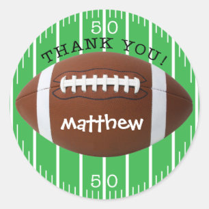Personalised Thank You Football Sticker