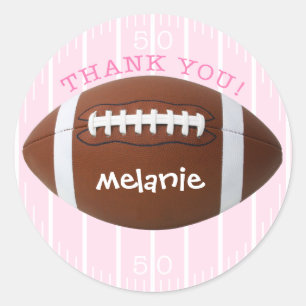 Personalised Thank You Football Sticker