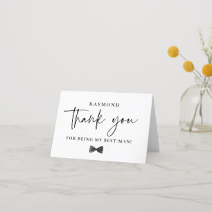 Personalised Thank You For Being My Best Man Card