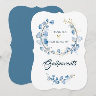 Personalised  THANK YOU for being my Godparents  Invitation