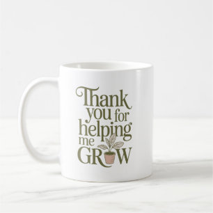Personalised Thank You For Helping Me Grow Coffee Mug