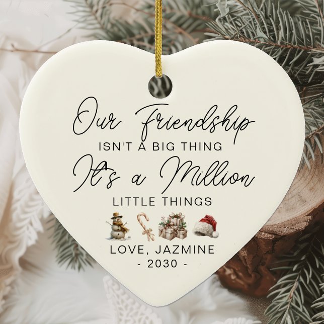 Personalised Thank You Gift Best Friend Christmas Ceramic Ornament (Creator Uploaded)