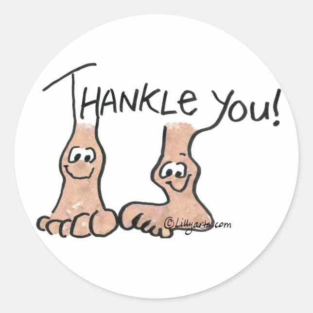 Personalised Thank You Gift Classic Round Sticker (Front)