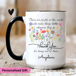 Personalised Thank You Gift, teacher appreciation Two-Tone Coffee Mug