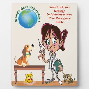 Personalised Thank You Gifts for Veterinarian Plaque