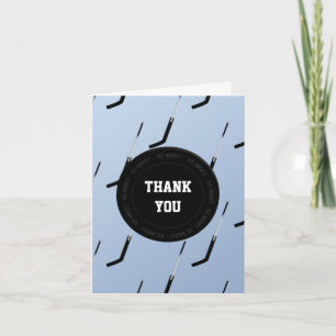 Personalised Thank You Ice Hockey theme Card