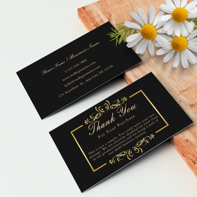 Personalised Thank You Note For Customer Business Card (Personalized Thank You Note For Customer Business Card)