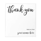 Personalised Thank You Notepad