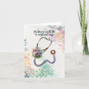 Personalised Thank You Nurse Healthcare Floral  Card