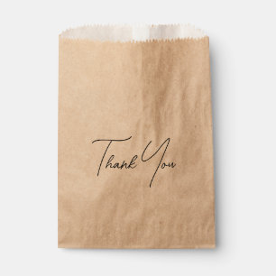 Personalised Thank You Party Gift Kraft Favour Bag