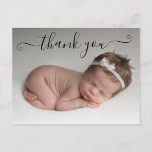 Personalised Thank You Photo Birth Announcement Postcard