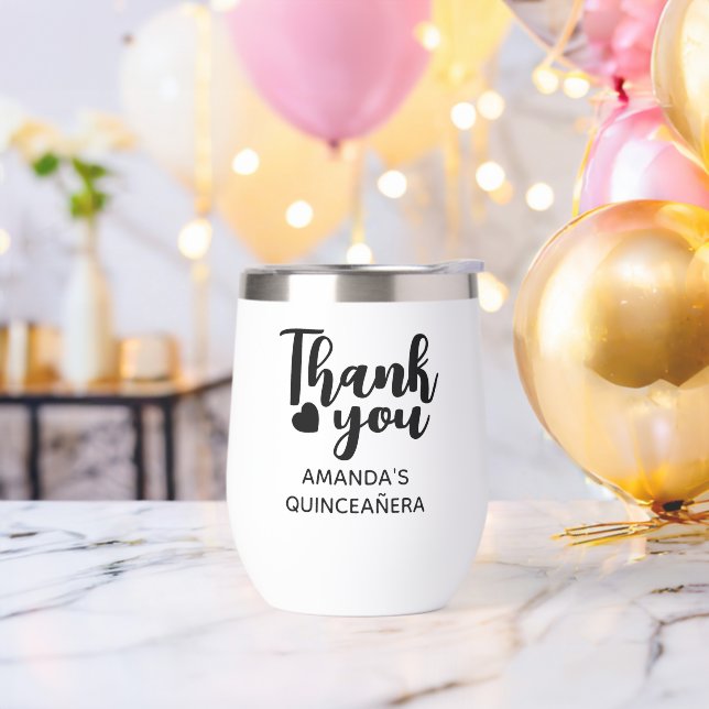 Personalised Thank You Quinceanera Party Favours  (Bachelor Party)