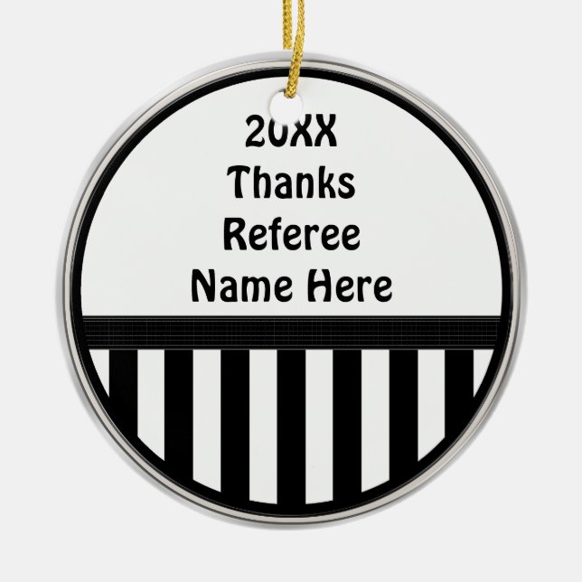 Personalised Thank You REFEREE Gift Ornaments (Front)