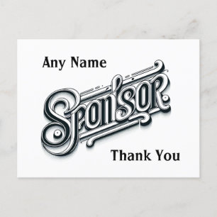 Personalised Thank you Sponsor NA AA 12 step Postcard