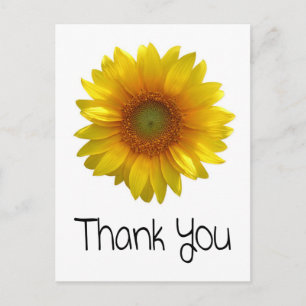 Personalised Thank You Sunflower Greeting Postcard