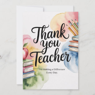 Personalised Thank You Teacher Card