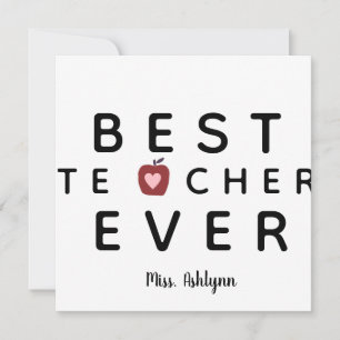 Personalised Thank You Teacher Card