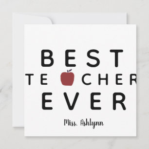 Personalised Thank You Teacher Card