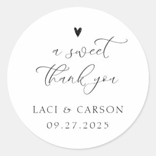 Personalised "Thank You" Wedding Favour Sticker